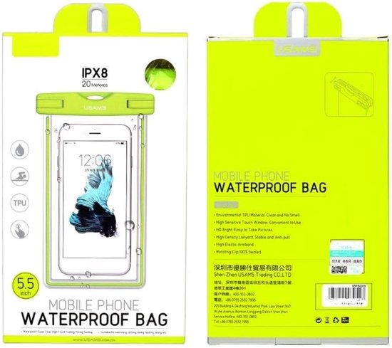 Hoesje met Armband Beschermende Strand Onderwater Waterdichte Tas voor Dexp A350 (2021) - Zwart — afbeelding 2