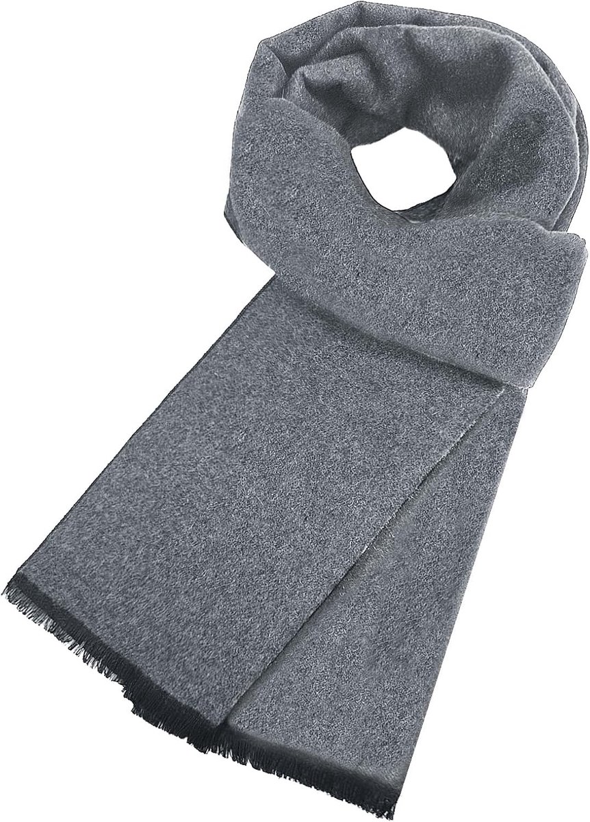 Sjaal voor heren, klassieke nekwarmer mannen 180 x 30 cm herensjaal winter, warme zachte wollen sjaal voor winter herfst