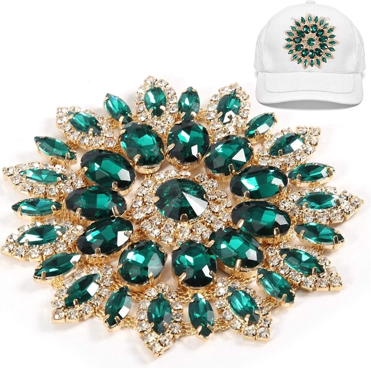 Flower Shoe Clips Crystal Glass Rhinestones Decoratie, Vintage Crystal Rhinestone Broche Pin voor DIY Kleding Schoen Bag Accessoires(2)