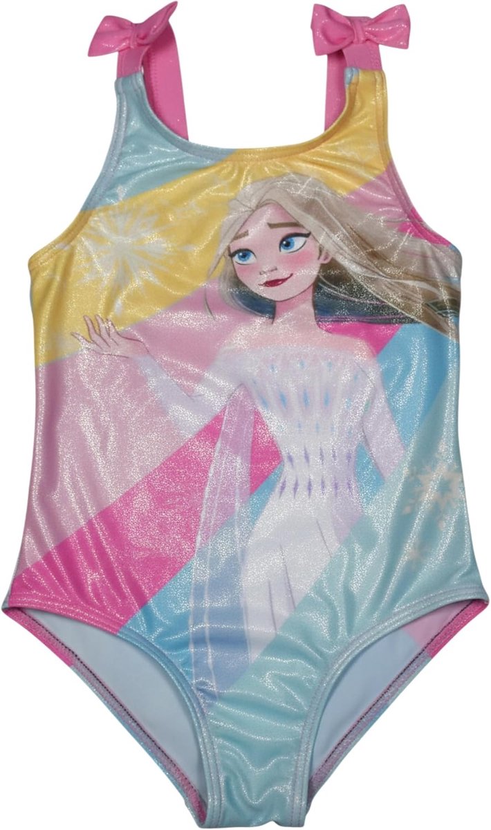 Frozen badpak met glitter en strikken, eendelig badpak voor meisjes