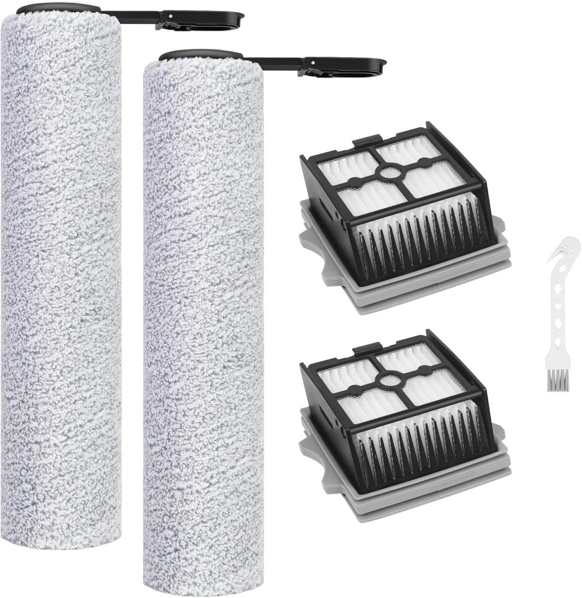 One Stretch S6 accessoires voor Tineco Floor ONE S7 Stretch Ultra, Floor One Stretch S6, Swithc S6, S9 Artist, i5/i6 Stretch, S7 Master, S7 Artist accessoireset, 2 rolborstels, 2 filters