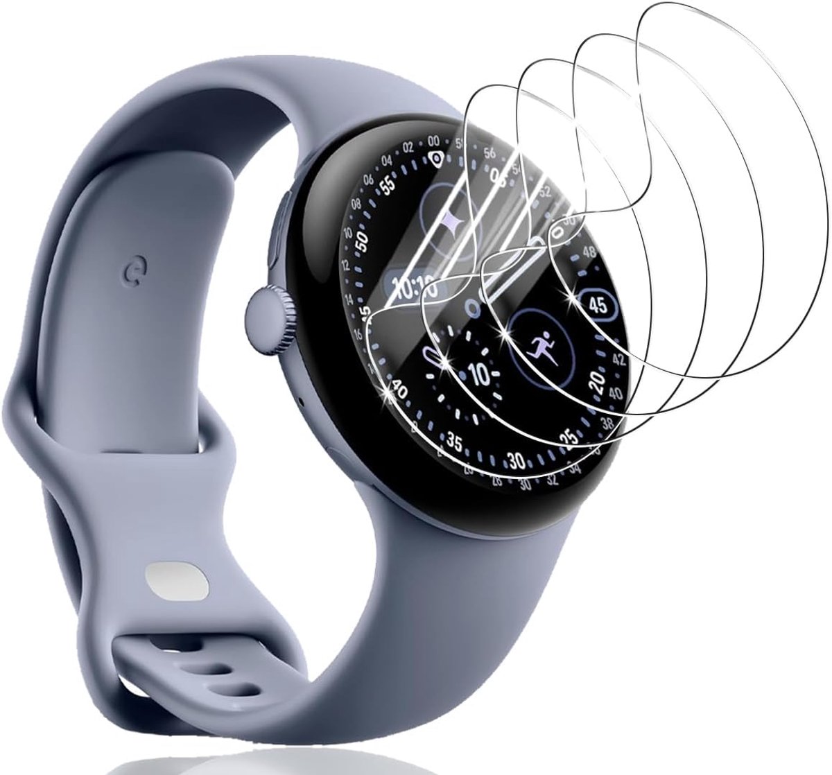 4 screen protectors voor Google Pixel Watch 4 45 mm, flexibele TPU, volledige bescherming, HD, krasbestendig, displaybeschermfolie voor Google Pixel Watch 4 45 mm, geen gehard glas
