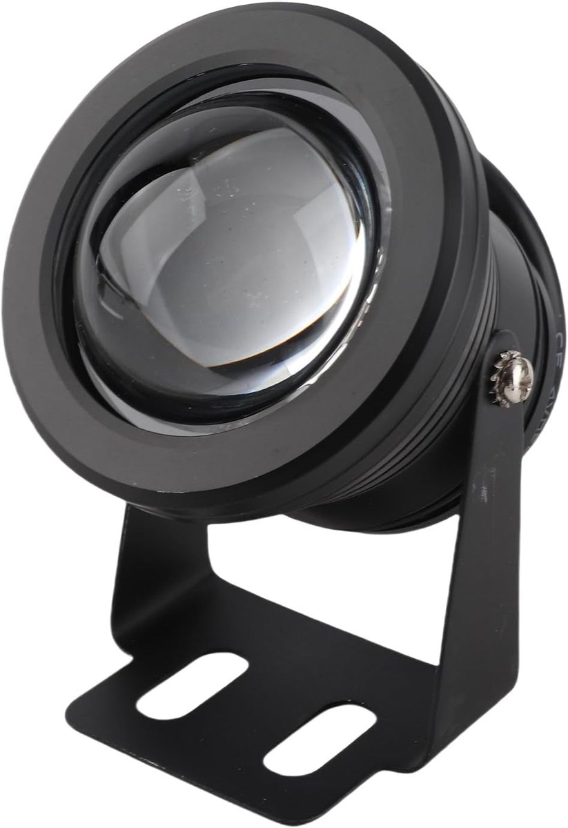 12V 10W RGB LED Spotlight-lamp, Mini LED-spots Outdoor Spotlight-verlichting met Afstandsbediening voor Aquarium Zwembad Tuin Onderwater(zwarte schaal)