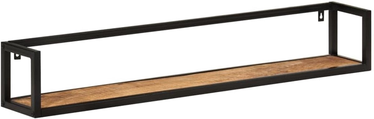 Planken voor muren badkamer plank boekenplank wandplank keuken - wandplanken 2 STK. 110x17x17 cm massief hout mango en ijzer voor slaapkamer kantoor woonkamer balkon