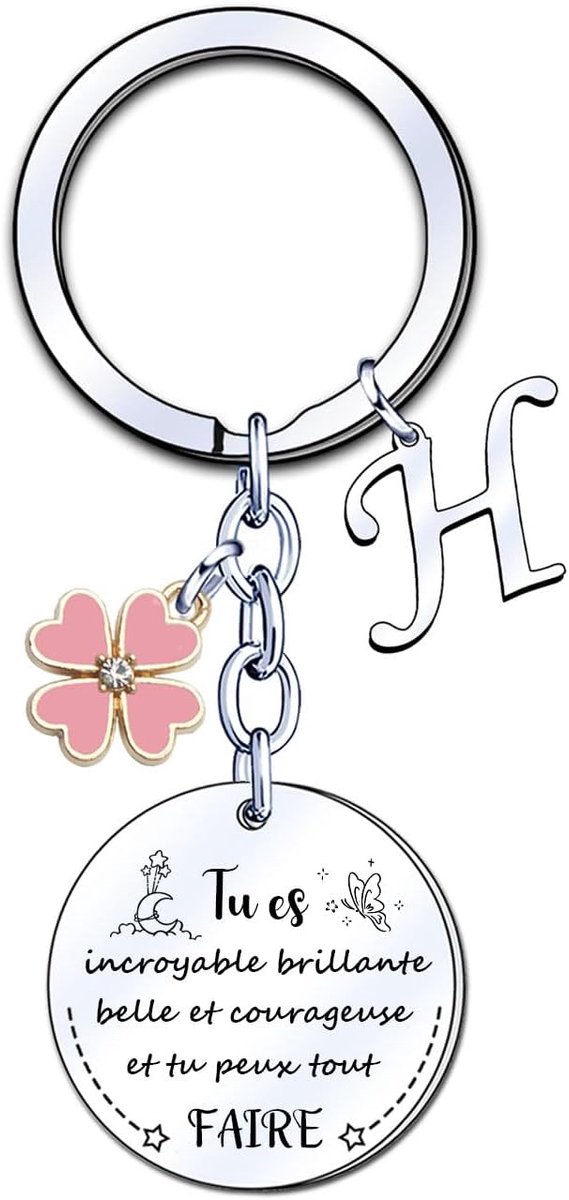 Brief Cadeau Vrouw Meisje Initiaal A-Z Zilver Sieraden Geschenken Geïnspireerd Kerstmis Verjaardag Voor Beste Vrienden, Je bent ongelooflijk glanzend mooi en moedig en je kunt