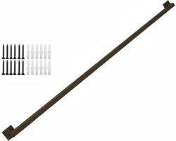 Wrought Iron Outdoor Grab Rail for Stair, Black Square Handrail with Bracket Wall Mount Staircases Railing Banister Safety Hand Rail Support Bar (Size : 270cm)