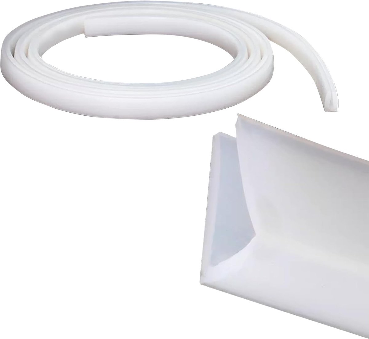 U-vormige randbescherming, 2 meter glazen Trim Seal van siliconen, autodeurbescherming, randbescherming voor kastranden, eindlijst, plafondranden, werkbladen (voor randen 5 ~ 6 mm)