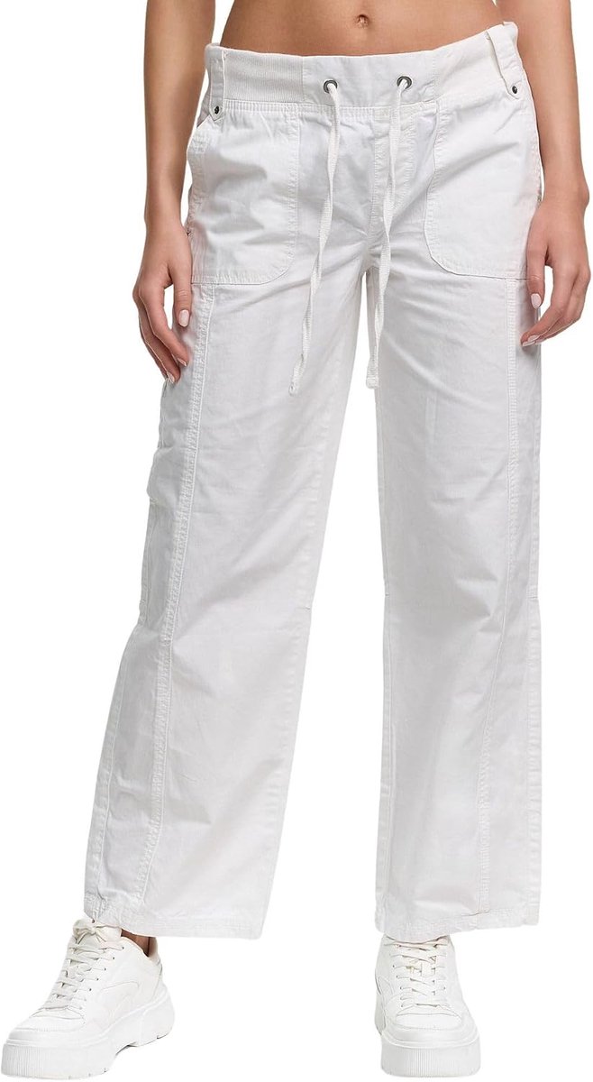 Stoffen broek dames broek Straight Fit Chino Wide Leg Regular F601