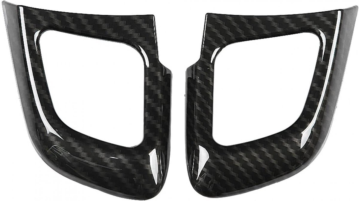 Stuurwiel Knop Trim, 2 Stuks ABS Links Auto Stuurwiel Knop Cover Trim Fit voor Range Rover Evoque 12-17 "