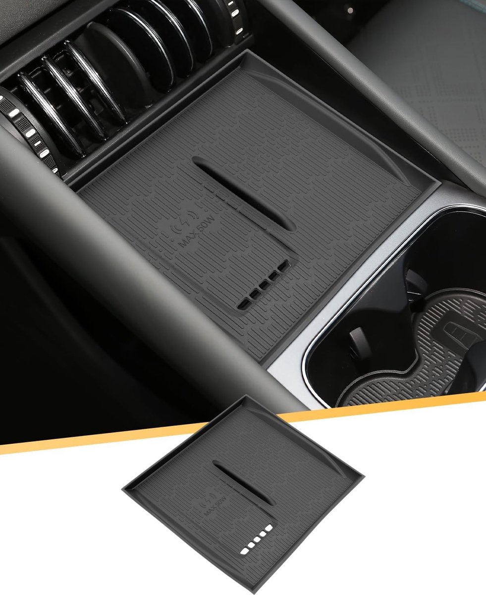 Compatibel met BYD Atto 3 EVO 2026 (niet voor Atto 3 2025), beschermkussen voor draadloze oplader, voor Atto 3 EVO 2026 tray onder de centrale middenconsole, dienblad, beschermkussen