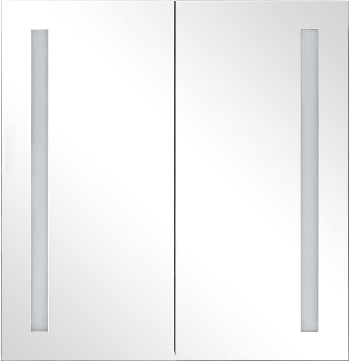 Spiegelkasten voor de badkamer met 3 binnenplanken, spiegelkasten, badkamermeubel, 62 x 14 x 60 cm