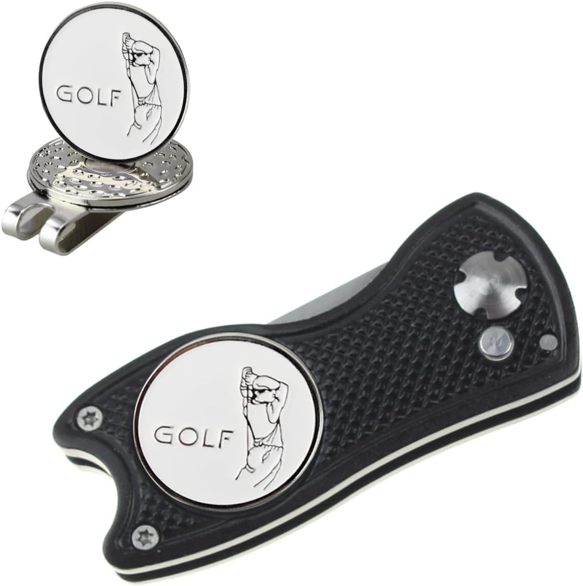 Crestgolf Switchblade Golf Divot-gereedschap Golf Green Repair Pitch Fork