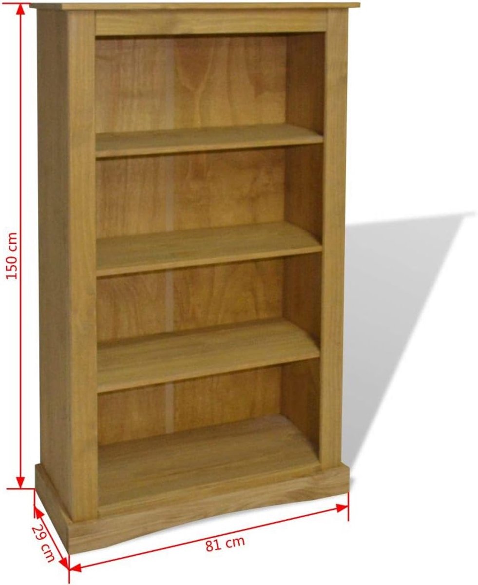 Alacena plank badkamer woonkamer slaapkamer plank 4 niveaus grenen Mexicaanse kroon range 81 x 29 x 150 cm