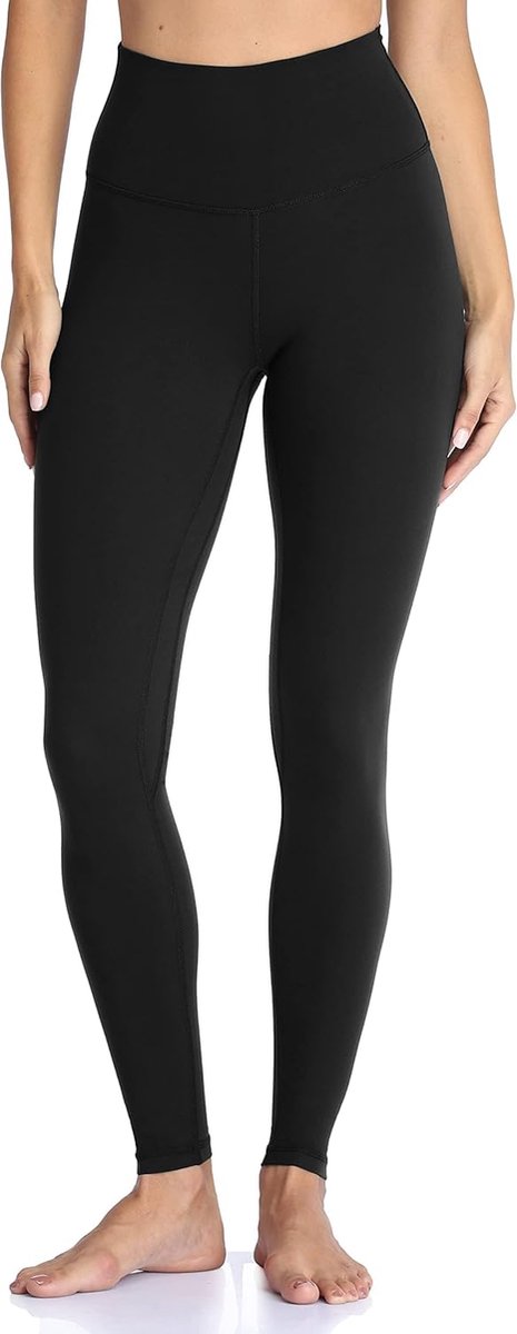 Dames Hoge Taille Workout Legging 28'' Binnenbeenlengte Yogabroek met Zakken Gym Sports
