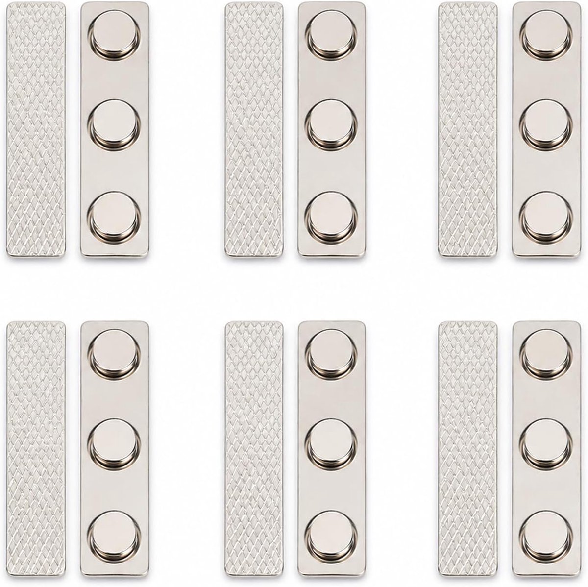 Vliegengaas voor ramen, magnetisch, 6 magneten, zelfklevend, 45 x 13 mm, neodymium, krachtig | bevestiging zonder boren, herbruikbaar, voor ramen, deuren en balkons