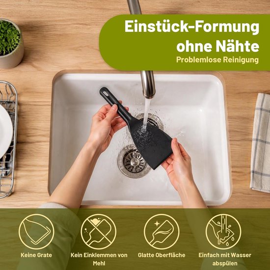 Deegspatel kunststof antiaanbaklaag 10cm, vaatwasmachinebestendig — afbeelding 5
