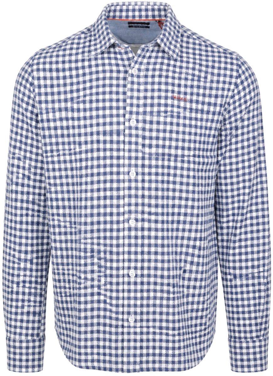 NZA Overhemd BD Coarse Heavy Flannel Blauw - Maat XXL - Heren - Overhemden Casual