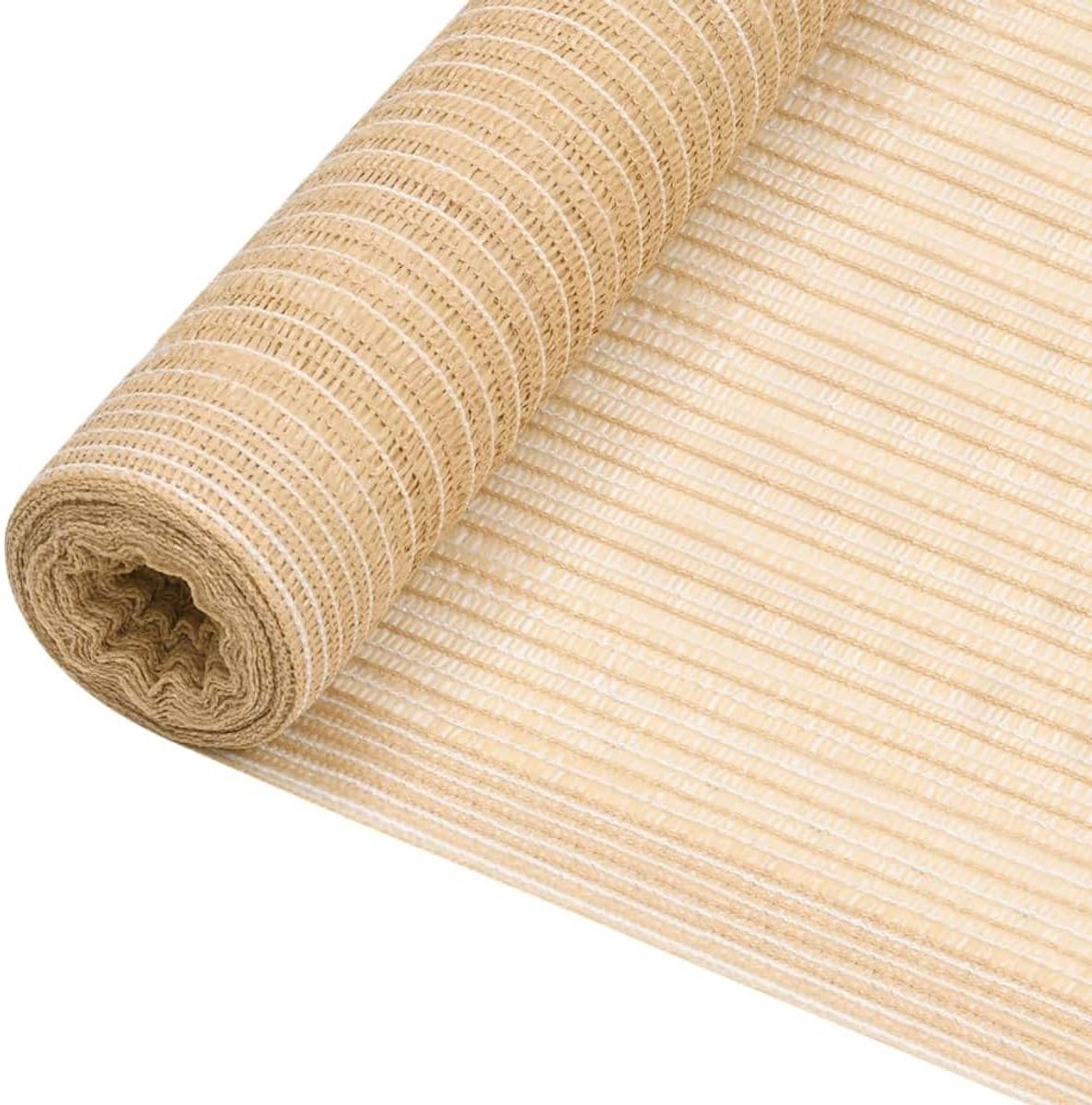Folie net hekscherm beige 1x50 m HDPE 195 g/m² zichtwerend net voor tuin balkon terras