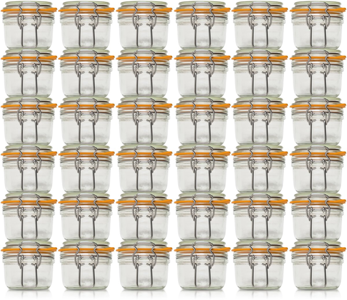 Le Parfait 125ml/gr Weckpotten Set (36x 125ml) | OP=OP VOORDEELSET | 36 Weckpotten van 125 ML | Premium A-kwaliteit | Robuust en Voedselveilig | Ideaal als voorraadpot, inmaakpot of conserveerpot | Made in France