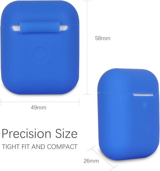Beschermhoes voor AirPods, siliconen case, led aan de voorkant, blauw — afbeelding 4