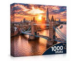Puzzel speelgoed - 1000 stuks - 70 cm x 50 cm - Kleurrijke - London Bridge -1000 stukjes Legpuzzel - Maat XL - Verjaardag cadeau - Cadeau - Vrienden - Familie - Kerst cadeau
