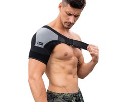 KANGKA® Schouderbrace - Verstelbaar & Stabiliteit - Geschikt voor de Linker en Rechterschouder - Sportbrace - Schouderklachten