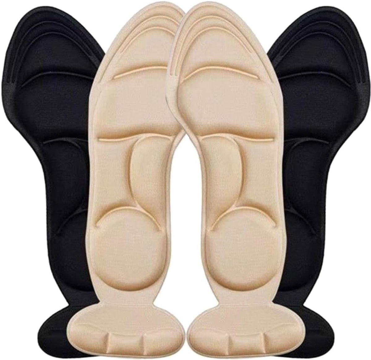 2 paar schoeninlegzolen, hoge hakken, ademende sponskussen met hielkussen, anti-slip inzetstukken voor hoge hakken voor brede schoenen, meer comfort