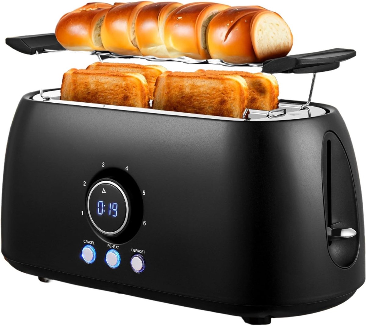 Kavo ®-Toaster - Broodrooster - Broodroosters - Toaster Broodrooster - Zwart - 17cm x 38cm x 18cm