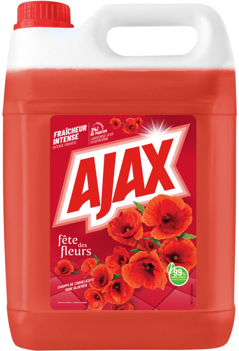 Ajax Allesreiniger Rode Bloemen 5 liter