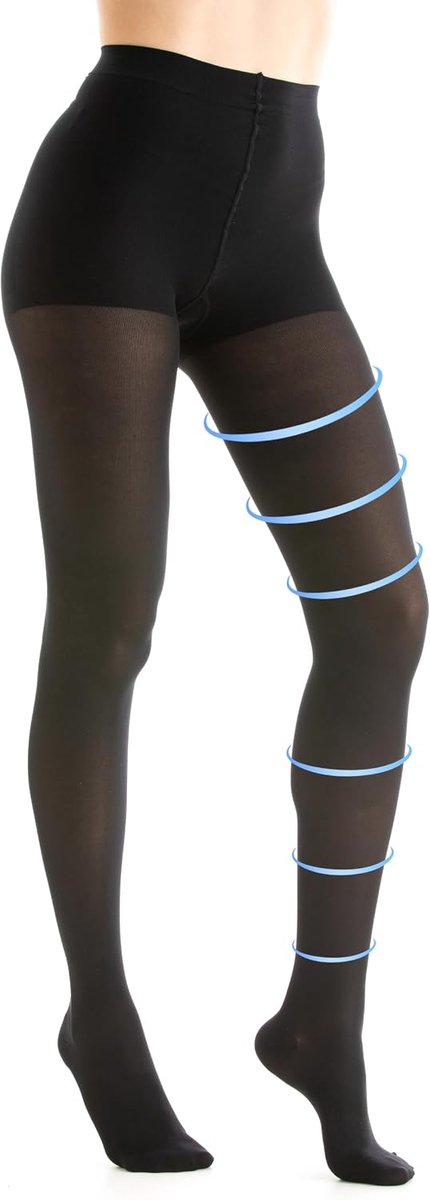 Panty voor Dames, Steunkousen met Graduele Compressie, echte micro 70 den,14-16 mmhg Classe 1
