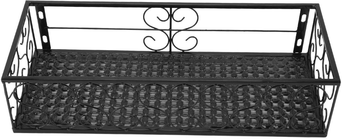 Bloempotrek – 50 × 25 × 12 cm – Metaal – Hangend – Voor Balkon en Raam