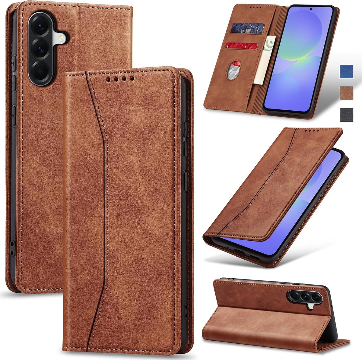 Hoesje voor Samsung Galaxy A36,Bruin