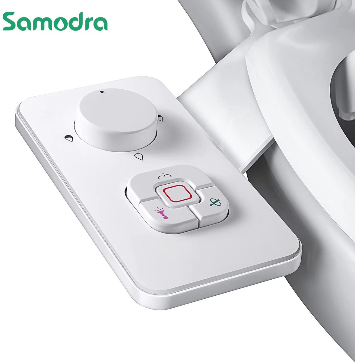 CreateEcom bidet - bidet wc - bidet sproeier - Ultra-Dunne Bidet Wc Bril Opzetstuk - Niet-Elektrische Bidet Sproeier - Dual Nozzles Frontale & Achterste Wash - wit