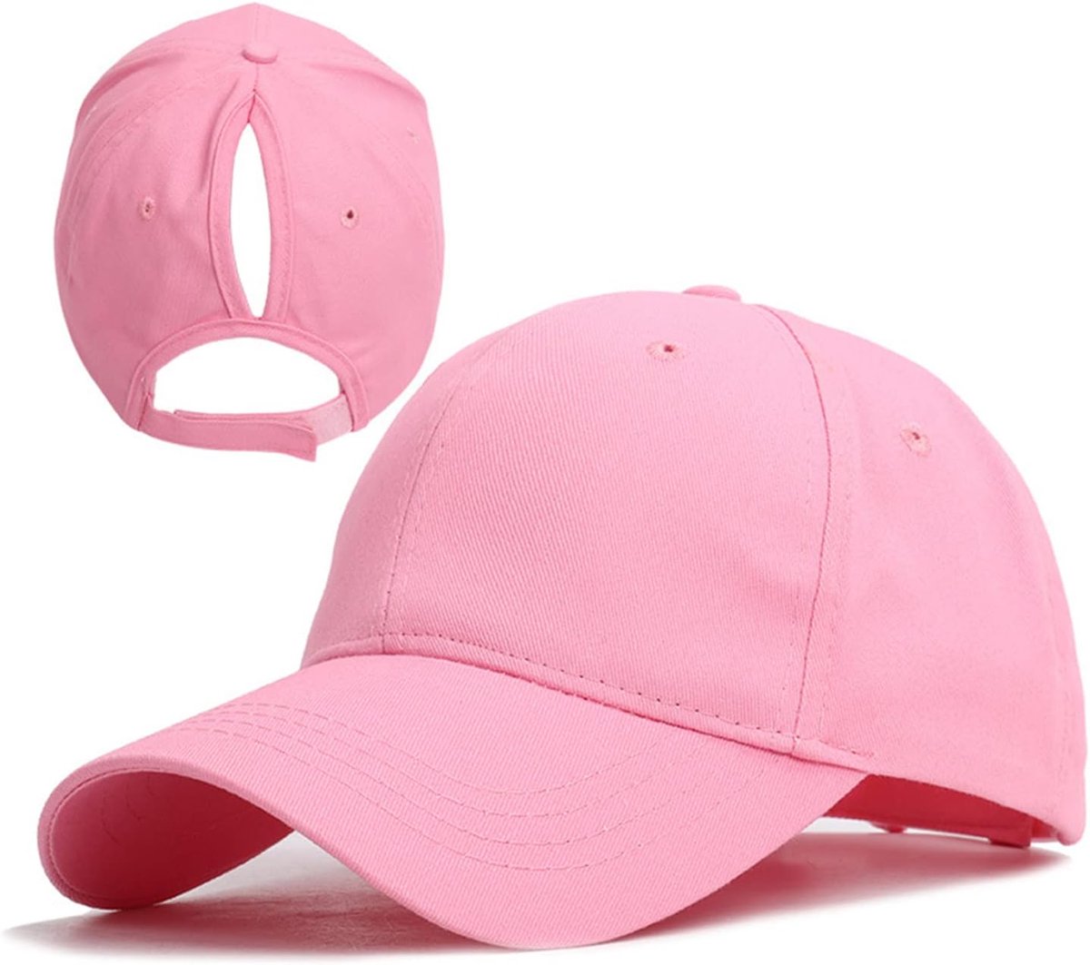 Paardenstaart hoed, Baseball Caps, verstelbare hoge rommelige bun Pony cap, wasbaar katoen zonnebescherming Cap met pony gat lus, zomer sport cap voor Outdoor Tennis Golf Running