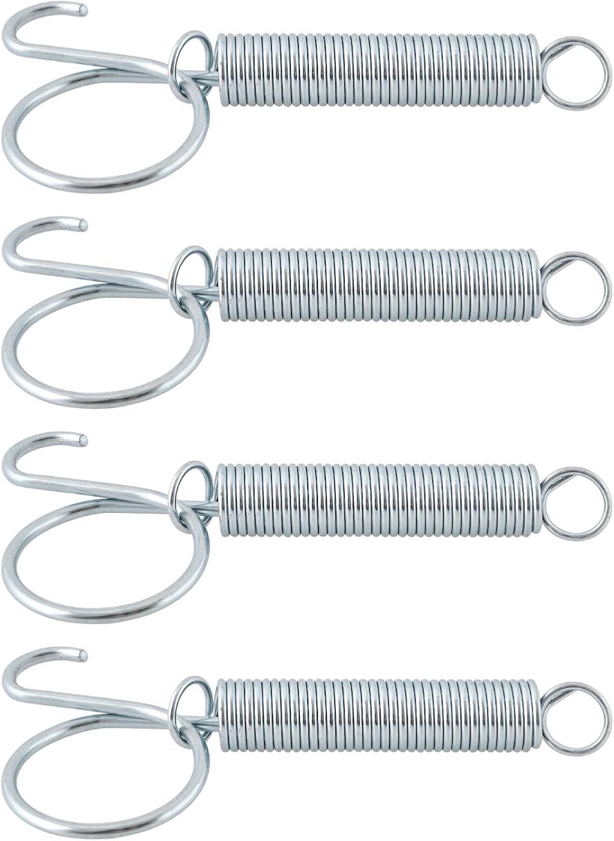 4Pcs 85Mm Multifunctionele Kooi Deur Lente Haak Metalen Vinger Lente Klink Haak Geschikt voor Bevestiging Kippen Konijnen Hamsters Duiven Huisdier Kooien
