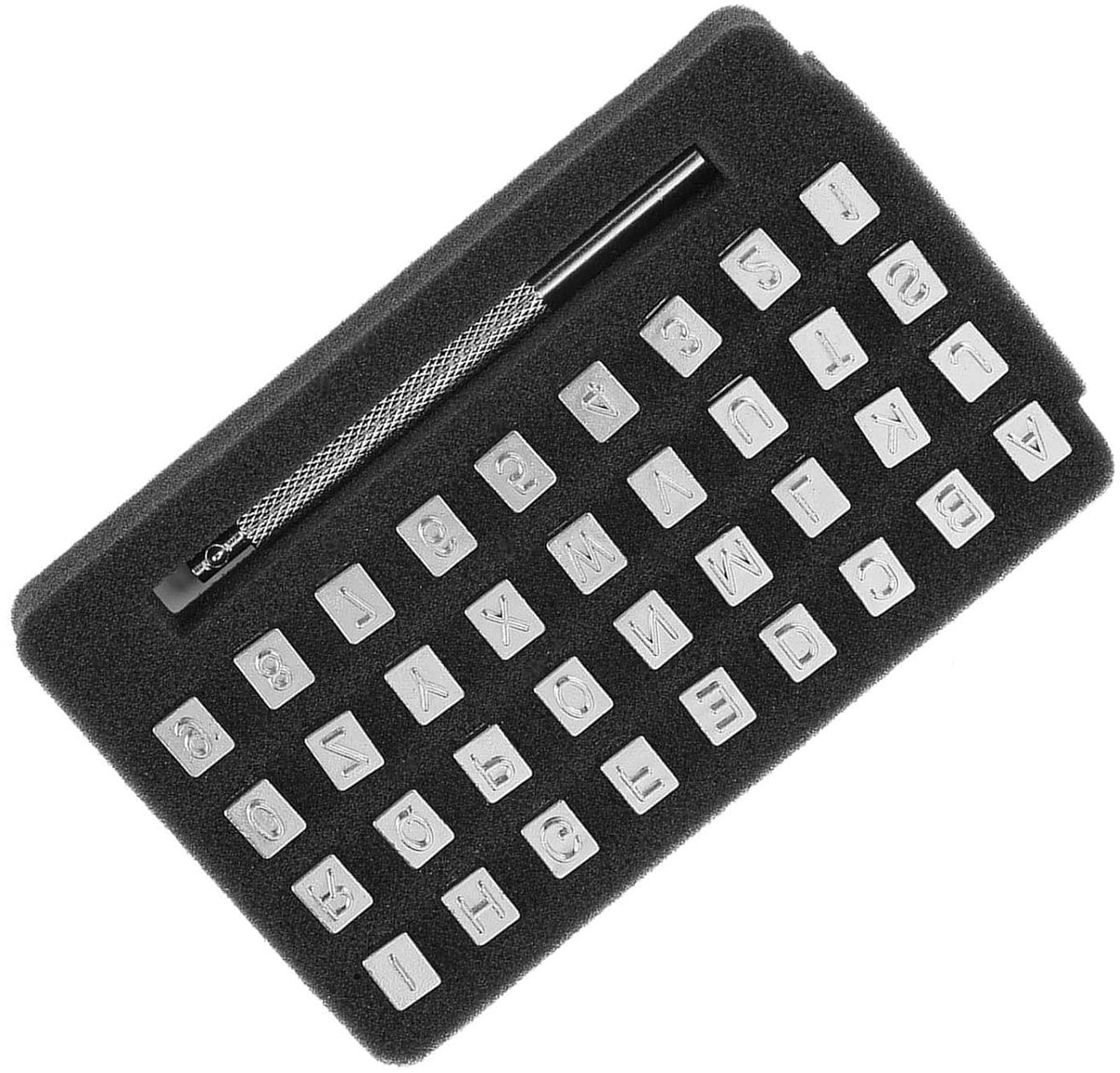 36 -st Stalen Letter Lederen Stamper Legering Stalen Lederen Ponsgereedschap met Comfortabele Handgreep voor Doe -het -zelf Lederen Ambachtelijke Printen (6MM)