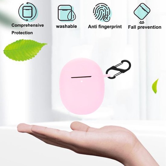 hoesje voor Google Pixel Buds Pro, stootvaste beschermhoes en huid, beschermhoes voor Google Pixel Buds Pro met sleutelhanger (roze) — afbeelding 5