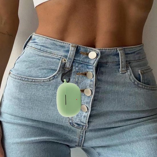 hoesje voor Beats Studio Buds+ tas, stootvaste beschermhoes en huid beschermhoes voor Beats Studio Buds Plus met sleutelhanger (groen) — afbeelding 3
