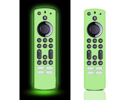 Beschermhoes voor Fire Stick tv-afstandsbediening Glow in The Dark, Remote Cover voor Firestick 4K Max/Toshiba/Insignia/Pioneer/Omni(QLED) serie tv-afstandsbediening (lichtgevend groen) - 2