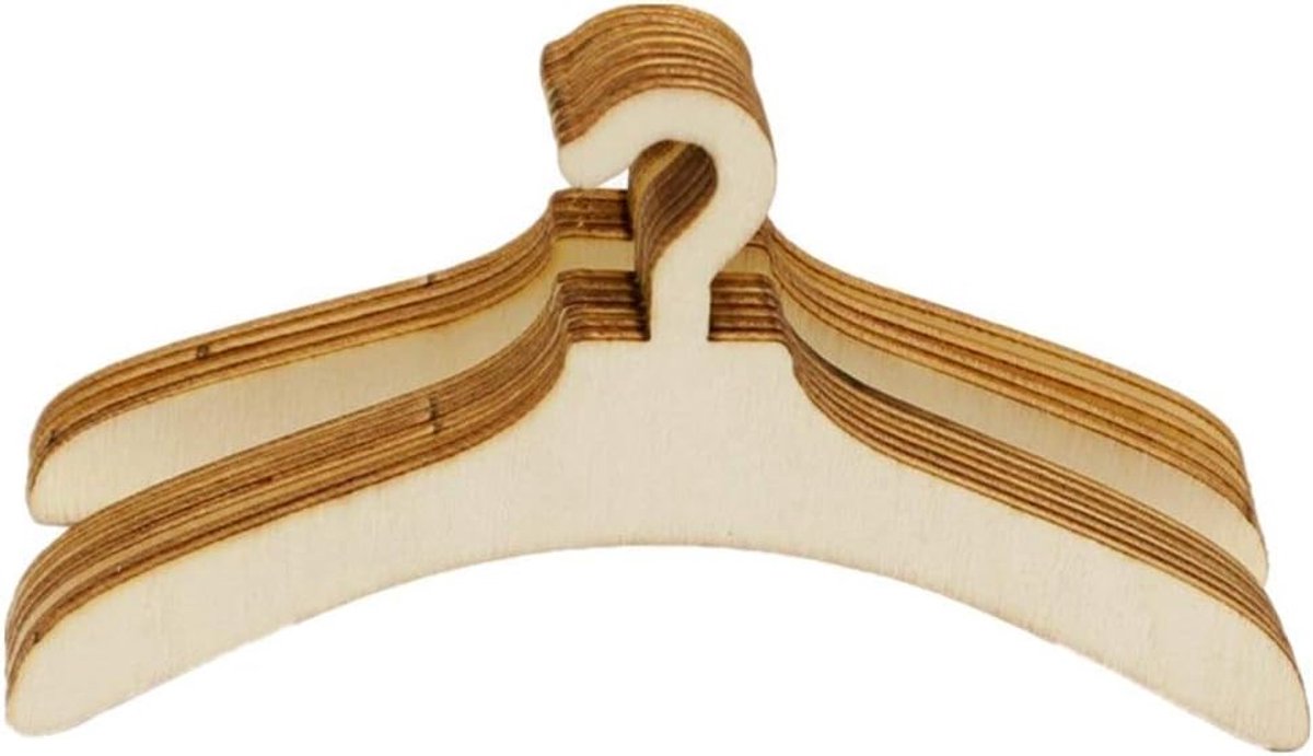 Kledinghaken, kledinghangers, bonbonnière, accessoires, 12 stuks Legno 12.7cm