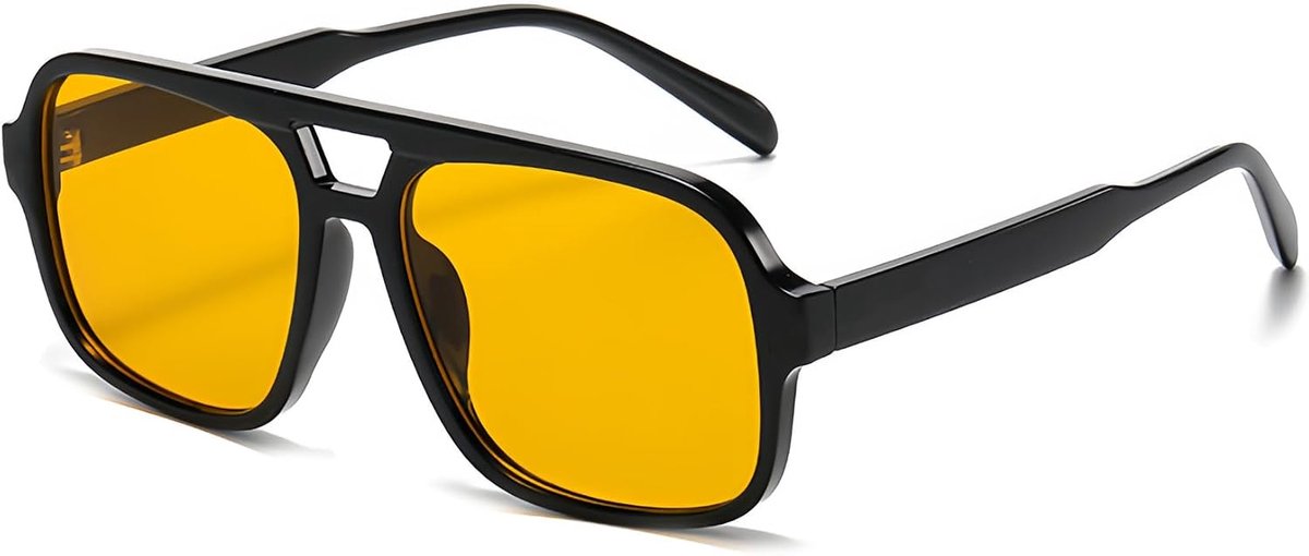 zonnebril jaren 70 dames heren retro groot vierkant frame rechthoekige bril