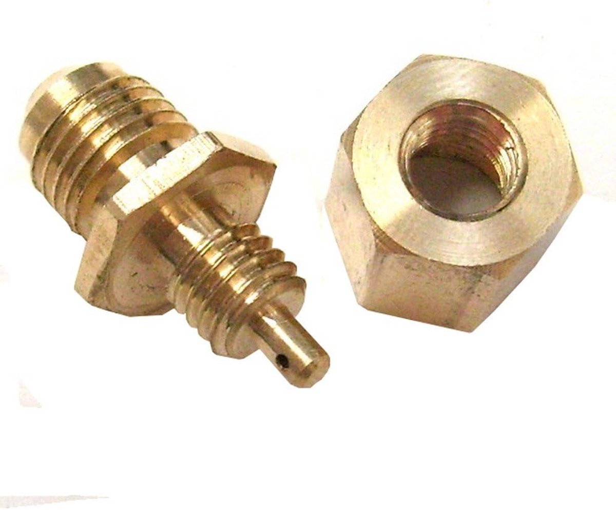 7/16 x 1/4 SAE voor gasflessen R600a - R290