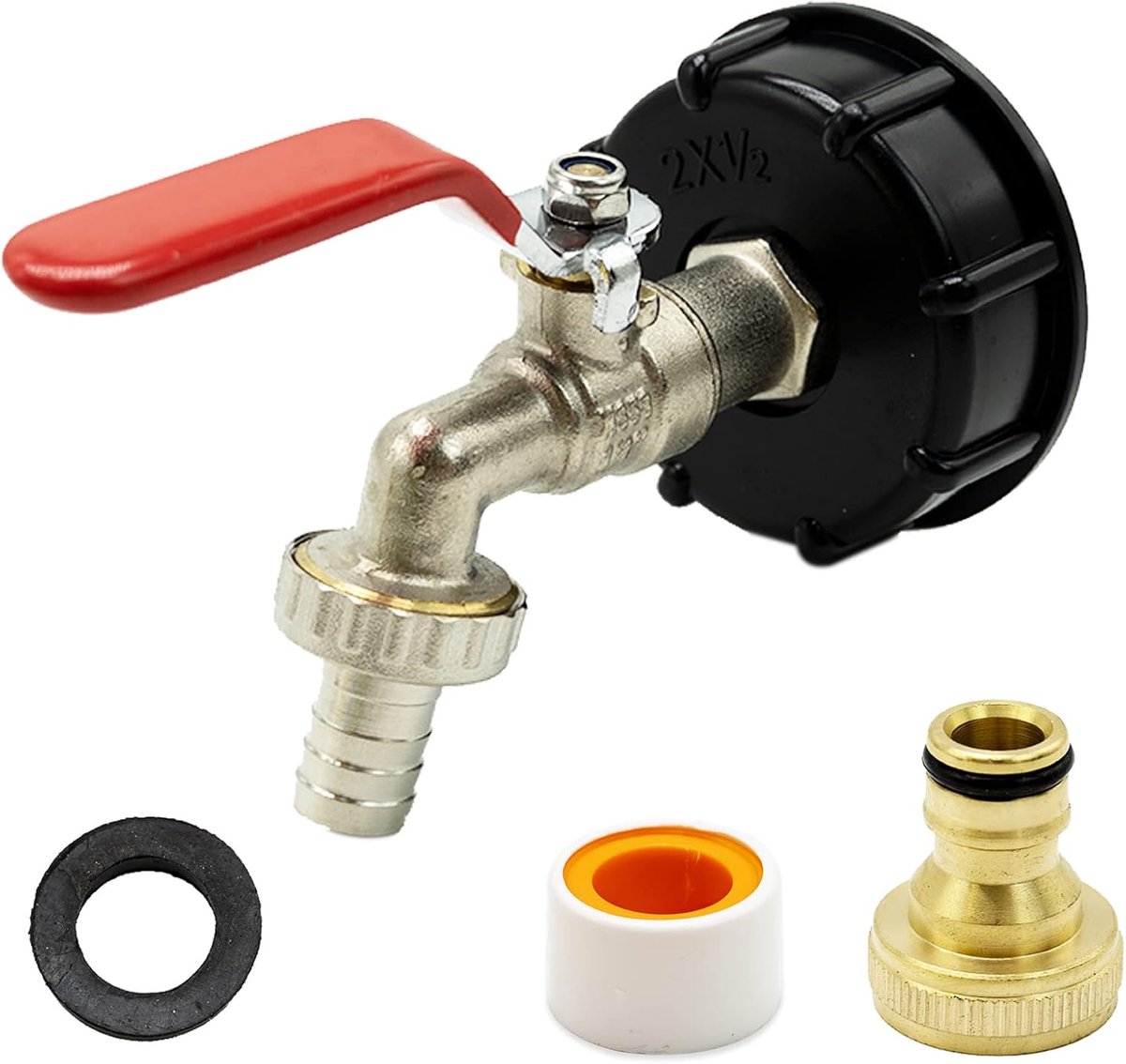 1/2 "Lekvrij Messing IBC Tank Fittings - IBC Tank Adapter IBC Tank Valve voor S60X6 Water Opslag Tank Tap Tank Tuin Slang Connector Vervangen Ventiel Fitting Onderdelen