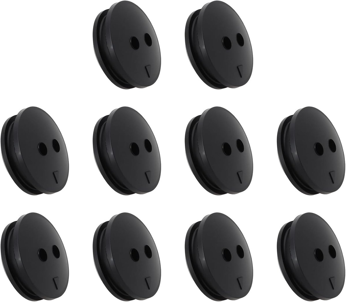 Dailygoods- Brandstoftank Grommet 10 stuks - Doorvoer Tules Rubber - 7/8 inch - 2 gaten - Compatibel met RedMax motoren - Vervangdeel 560878001 - Door