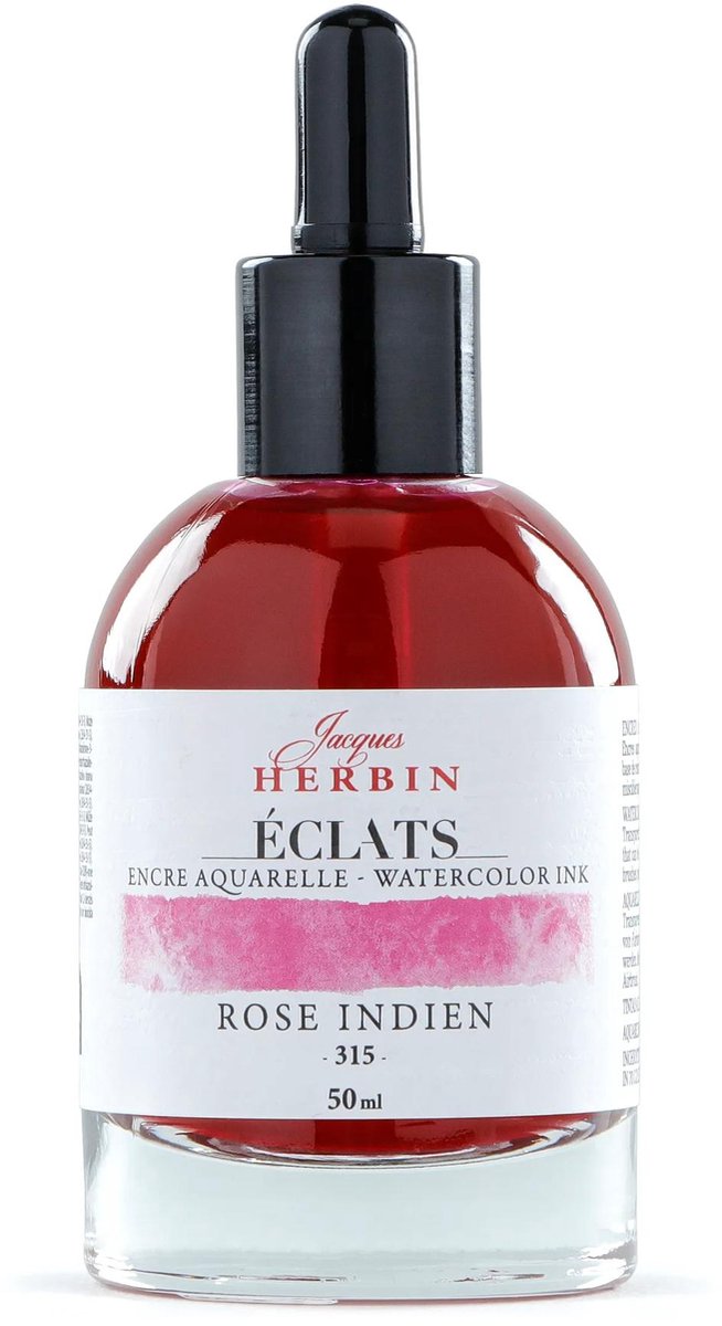 Jacques Herbin Éclats – Aquarel Inkt – Vloeibare Aquarelverf – Indisch Roze – 315 – 50 ml