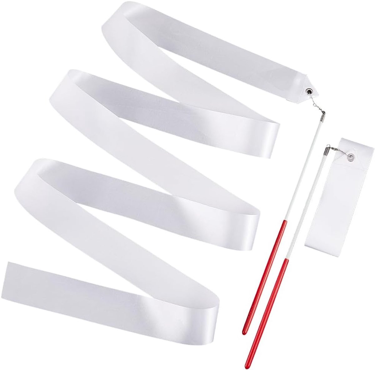 Dailygoods - 2 Stuks Danslinten voor Gymnastiek en Creatief Spel - Wit