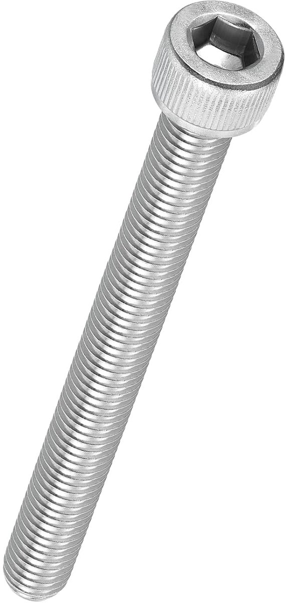 Dailygoods- Cilinderkopschroeven - 2 Stuks - M10-1,5 x 100mm - Roestvrij Staal 304 - Corrosiebestendig - Voor Machine/Motor Montage - Volledige Schroe