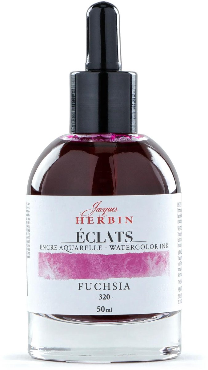 Jacques Herbin Éclats – Aquarel Inkt – Vloeibare Aquarelverf – Fuchsia – 320 – 50 ml