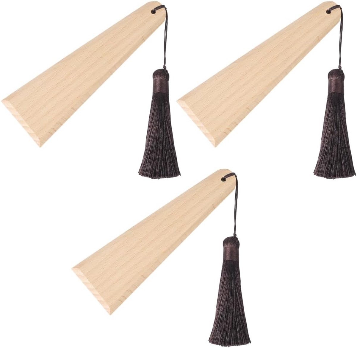 Dailygoods- Wax Tool Beukenhout 5,5"/14cm - Driehoek Applicator - Lederen Rits Smoother - Naad Onderhoud - Duurzaam - Professionele Leerverzorging - W