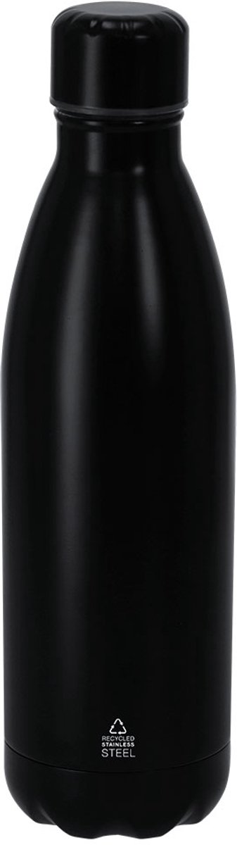 500 ml thermische fles, gemaakt van dubbelwandig gerecycled roestvrij staal Xharly Zwart